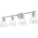 Aliza 4 Light 35 inch Brushed Nickel Vanity Light Wall Light